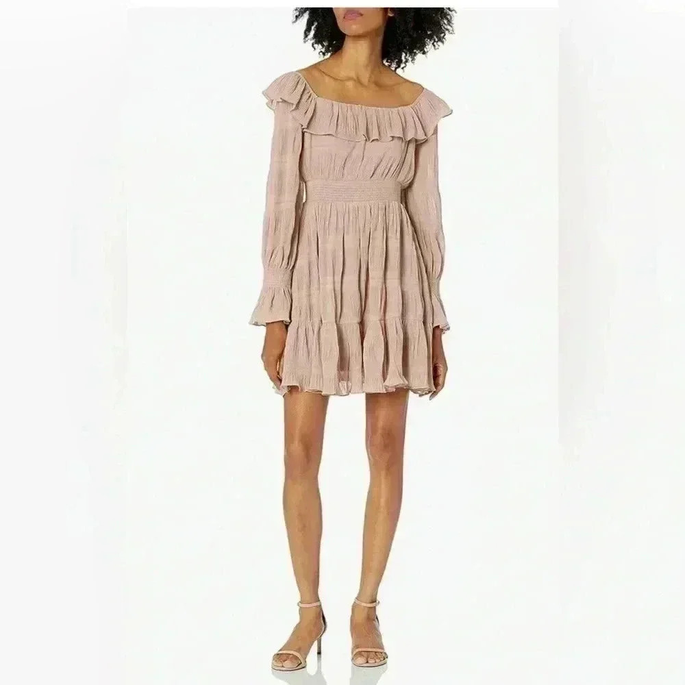 Kendall + Kylie Women's Square Neck Ruffle Mini Dress size 2X